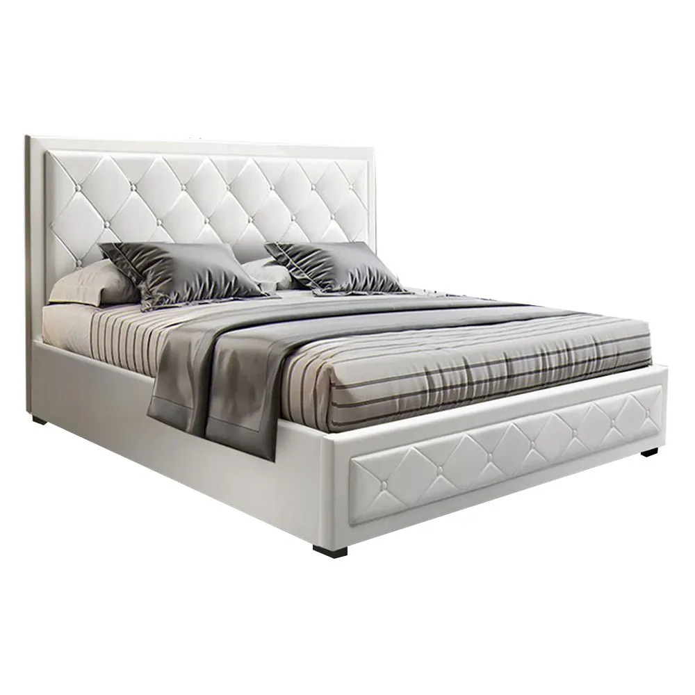 Bronte Storage Double Bed Frame White