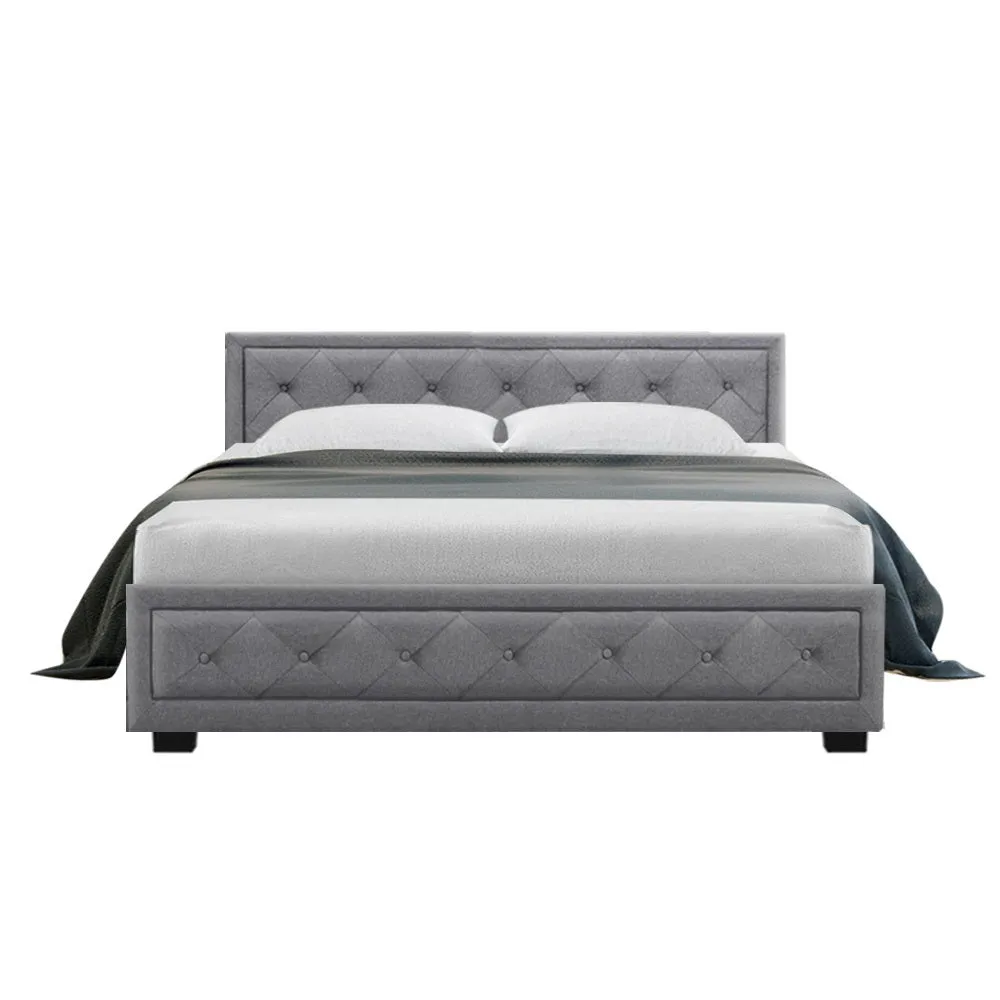 Bronte Storage Queen Bed Frame Grey