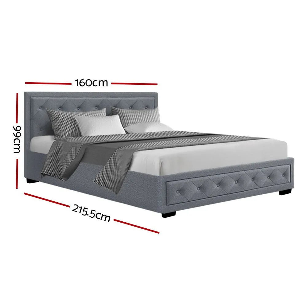 Bronte Storage Queen Bed Frame Grey