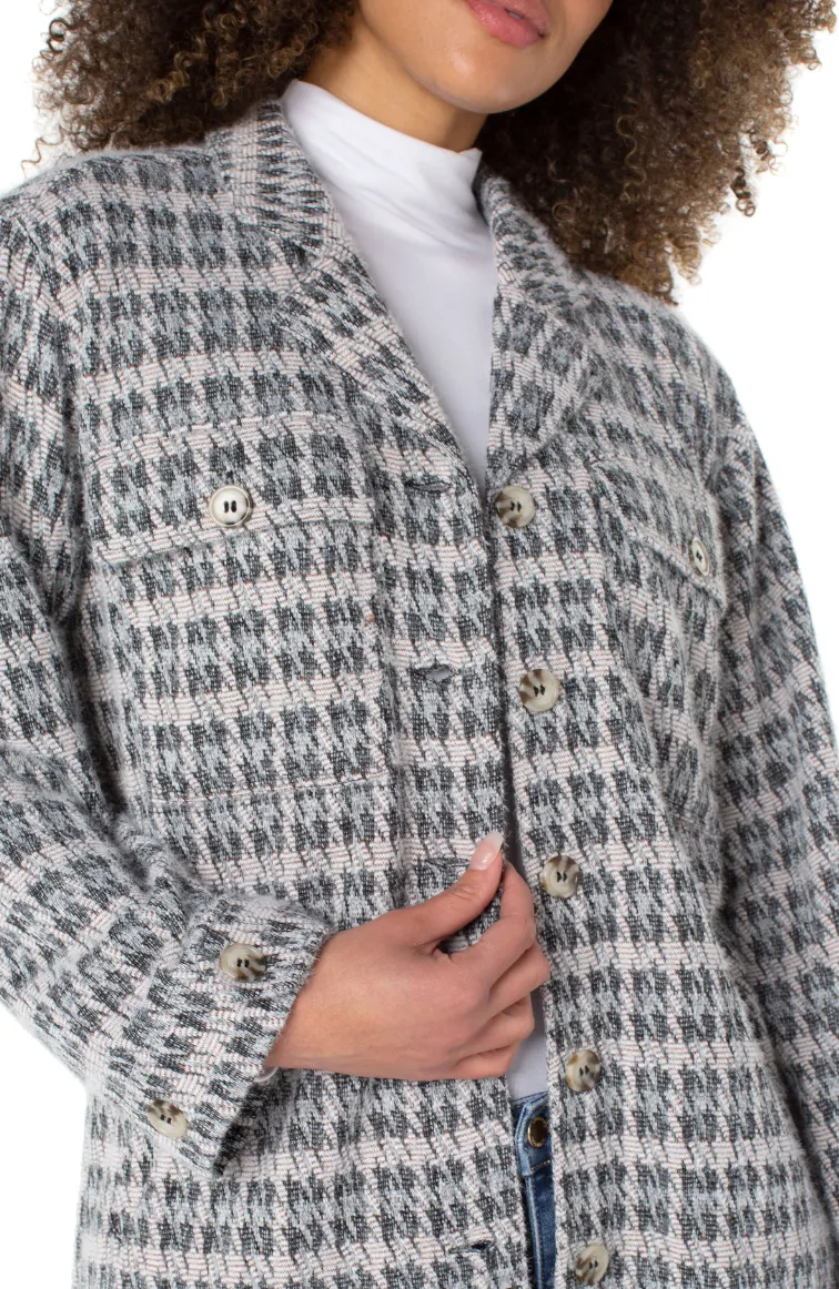 Button Front Boxy Jacket