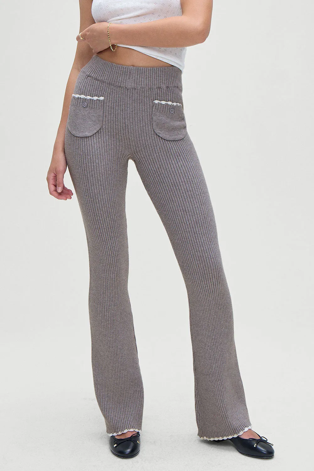 Camden Knit Pants - Rain Cloud