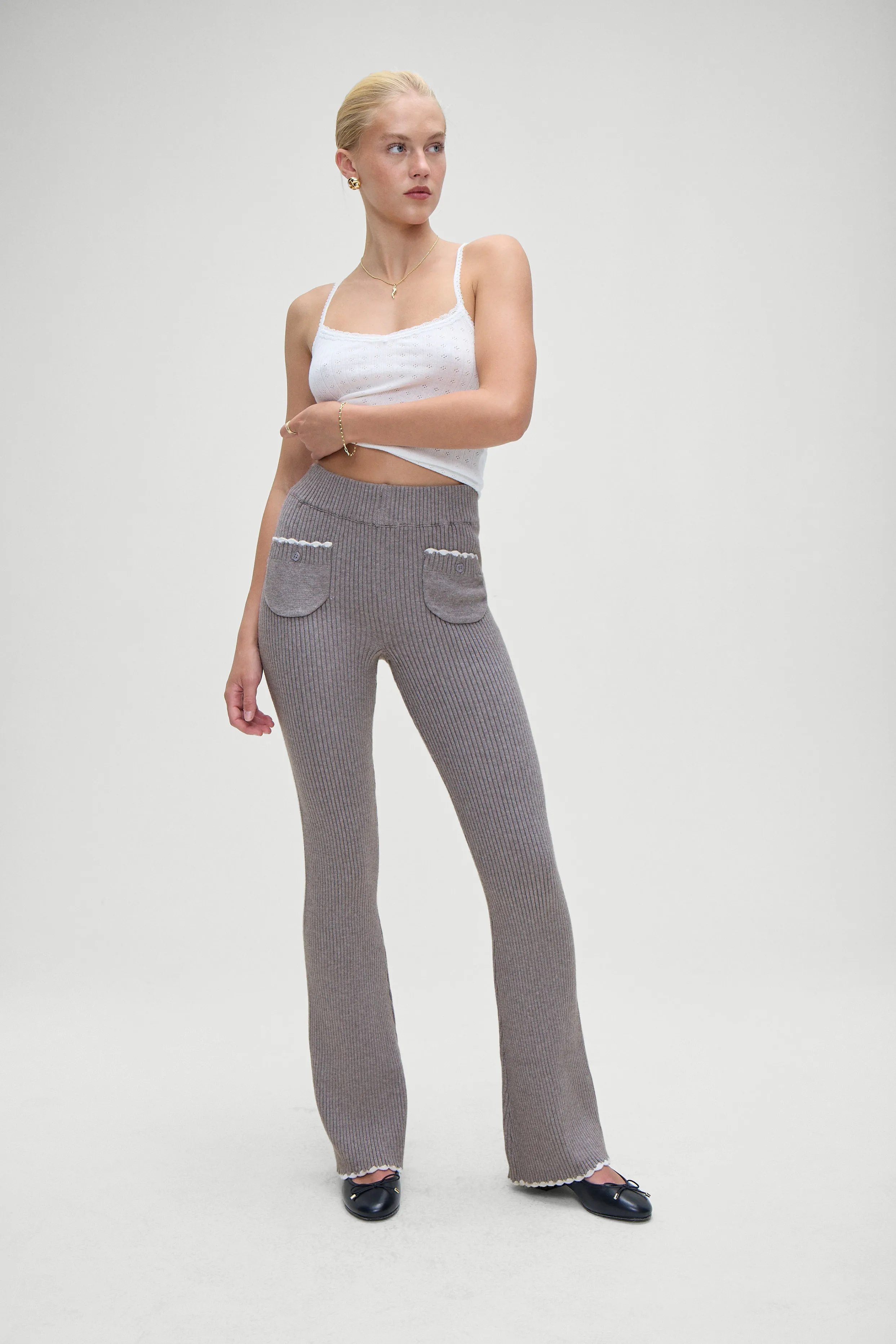 Camden Knit Pants - Rain Cloud