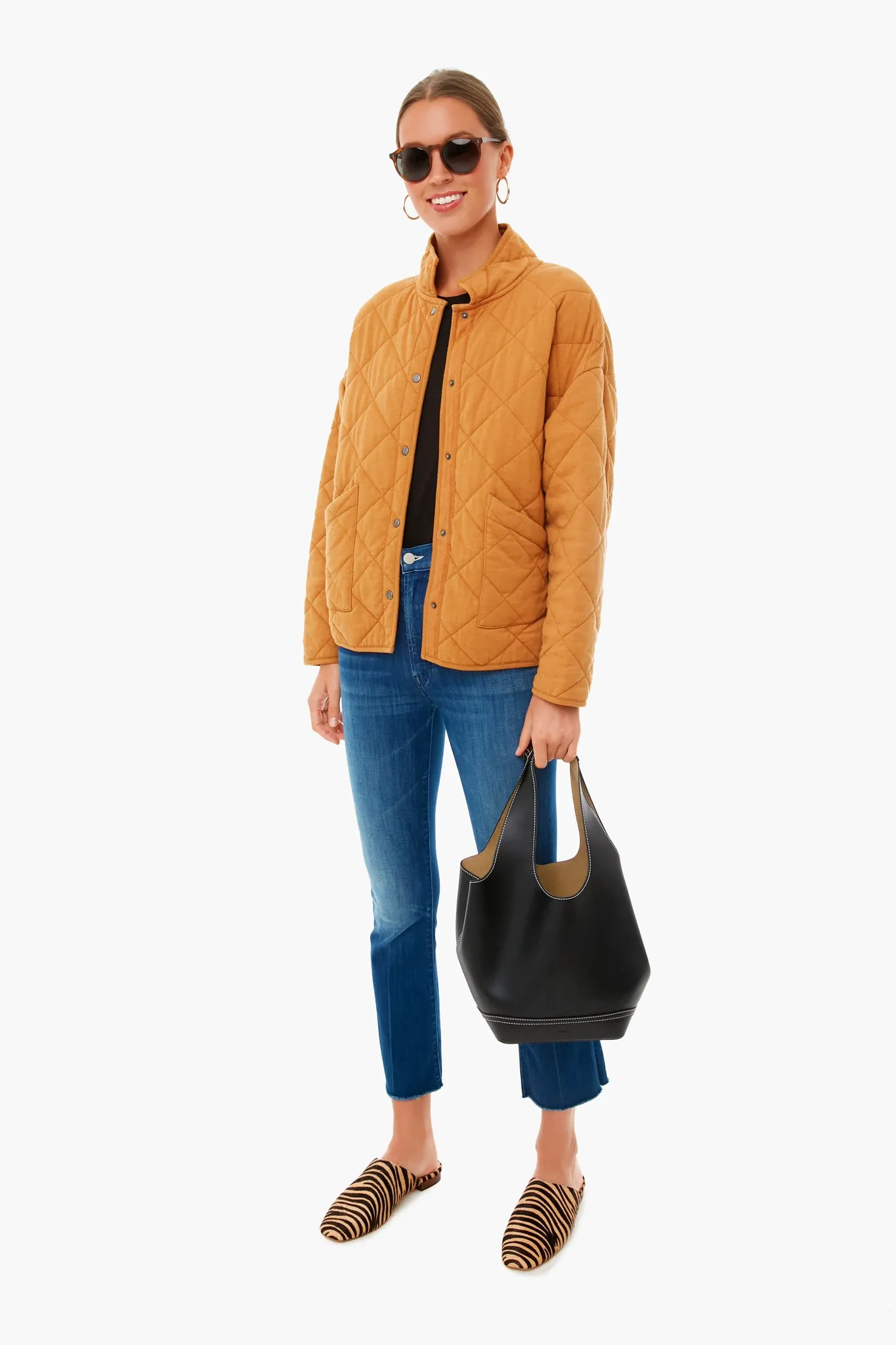 Camel Maya Quilted Jacket