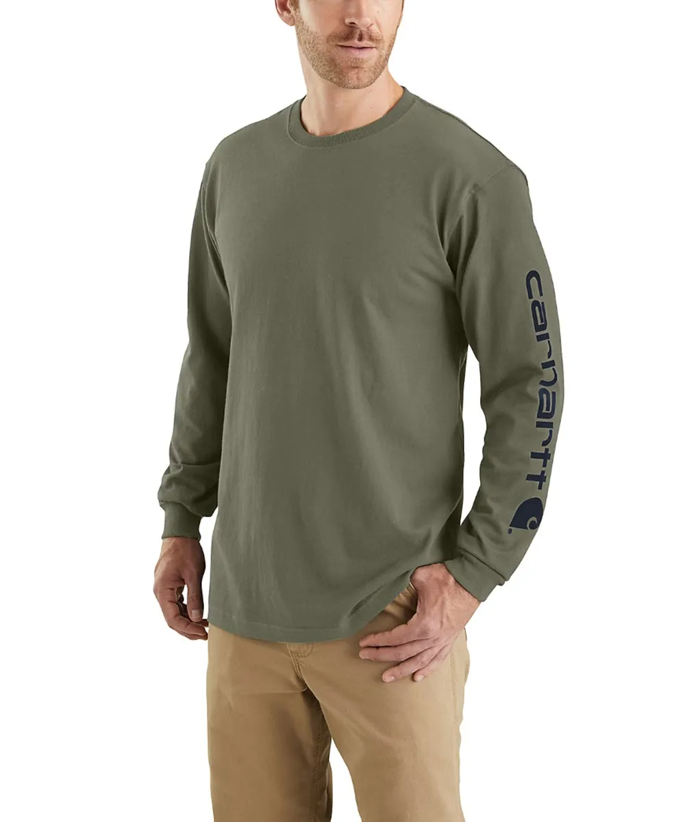 Carhartt Signature Sleeve Logo Long-Sleeve T-Shirt - Dark Olive