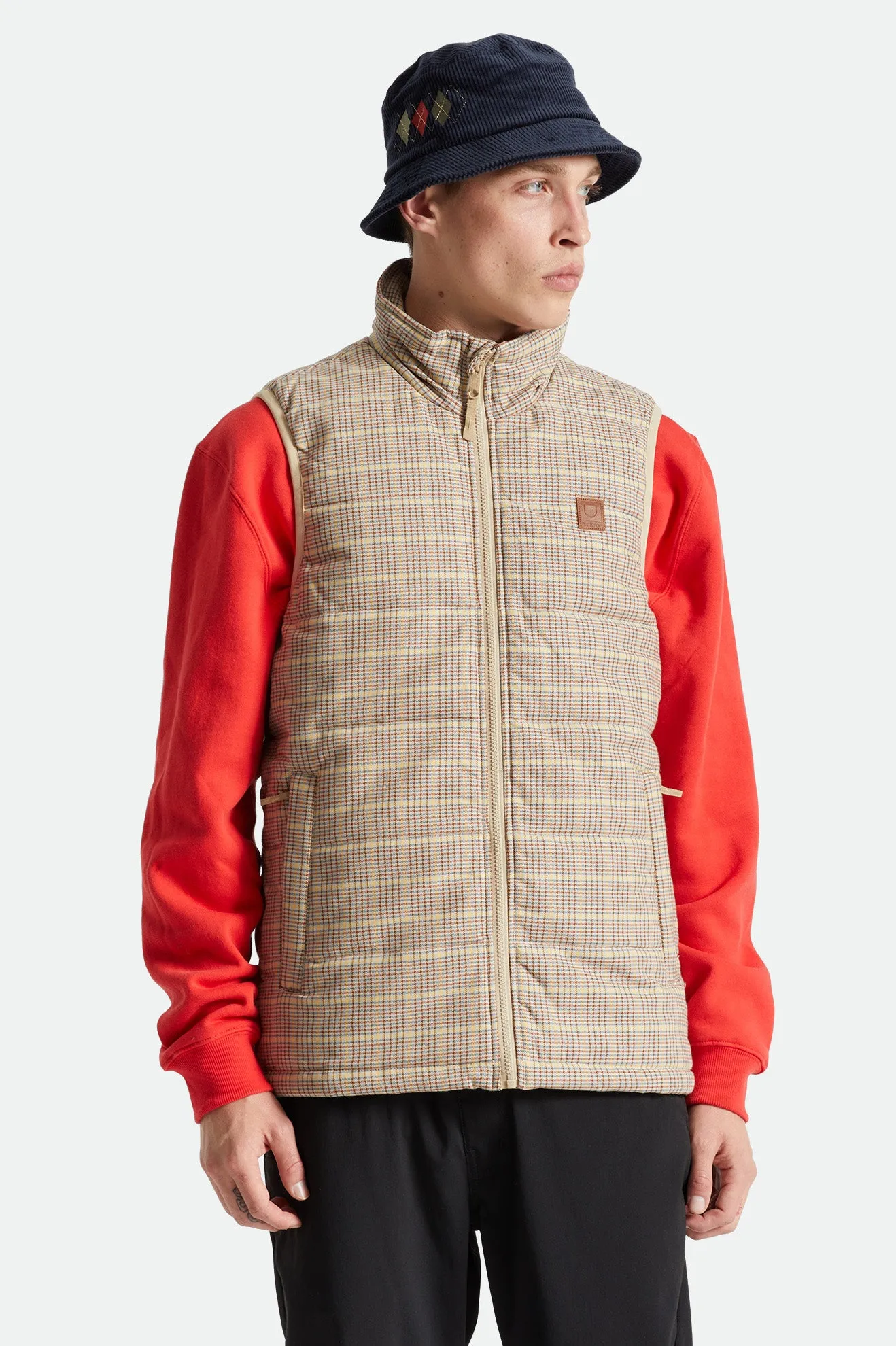 Cass Puffer Vest - Primary Plaid