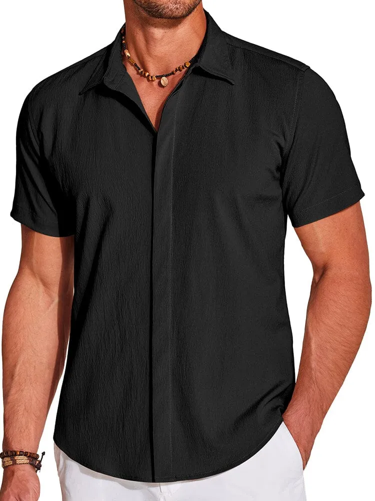 Casual Wrinkle Free Textured Shirt (US Only)