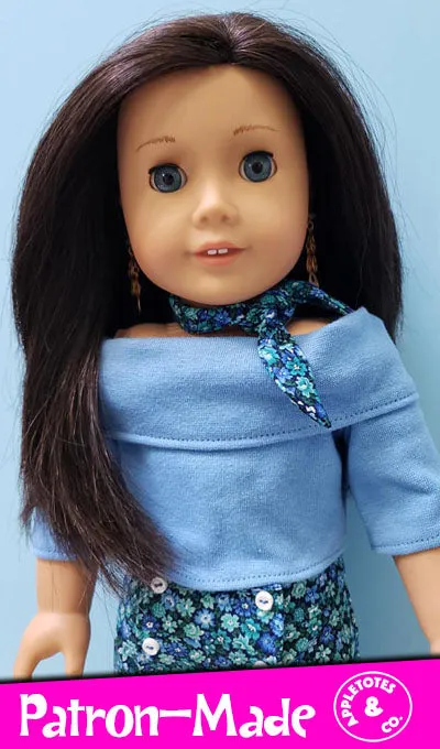 Cece Top Sewing Pattern for 18 Inch Dolls