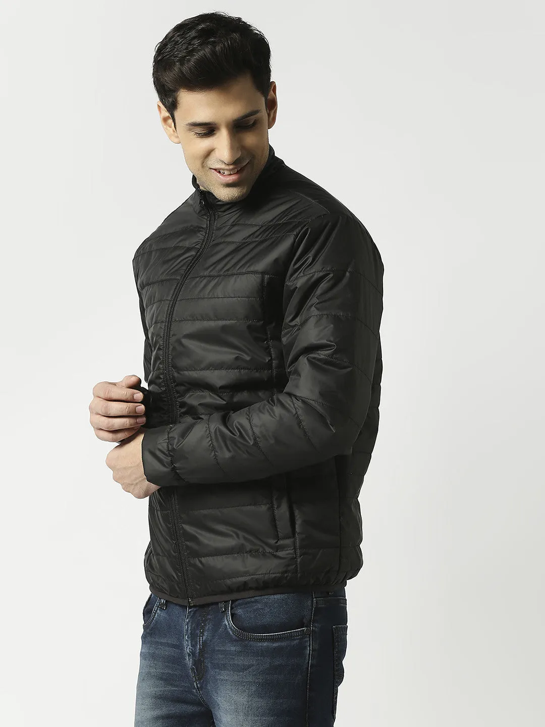 Charcoal Black Puffer Jacket