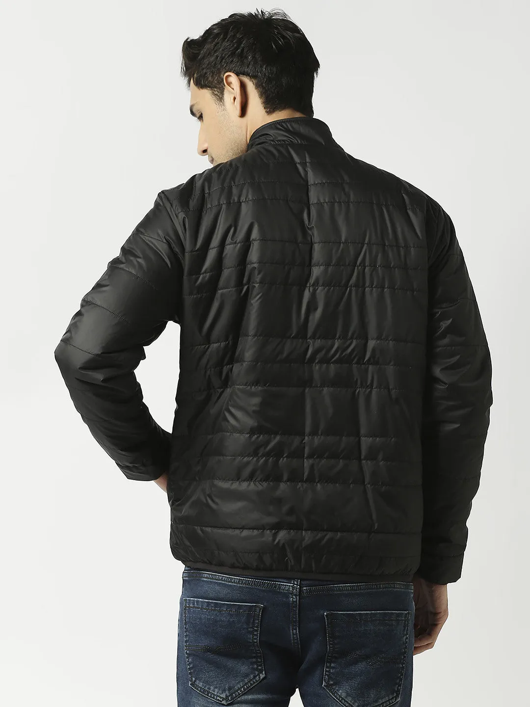 Charcoal Black Puffer Jacket