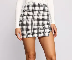 Check Yes Plaid Mini Skirt