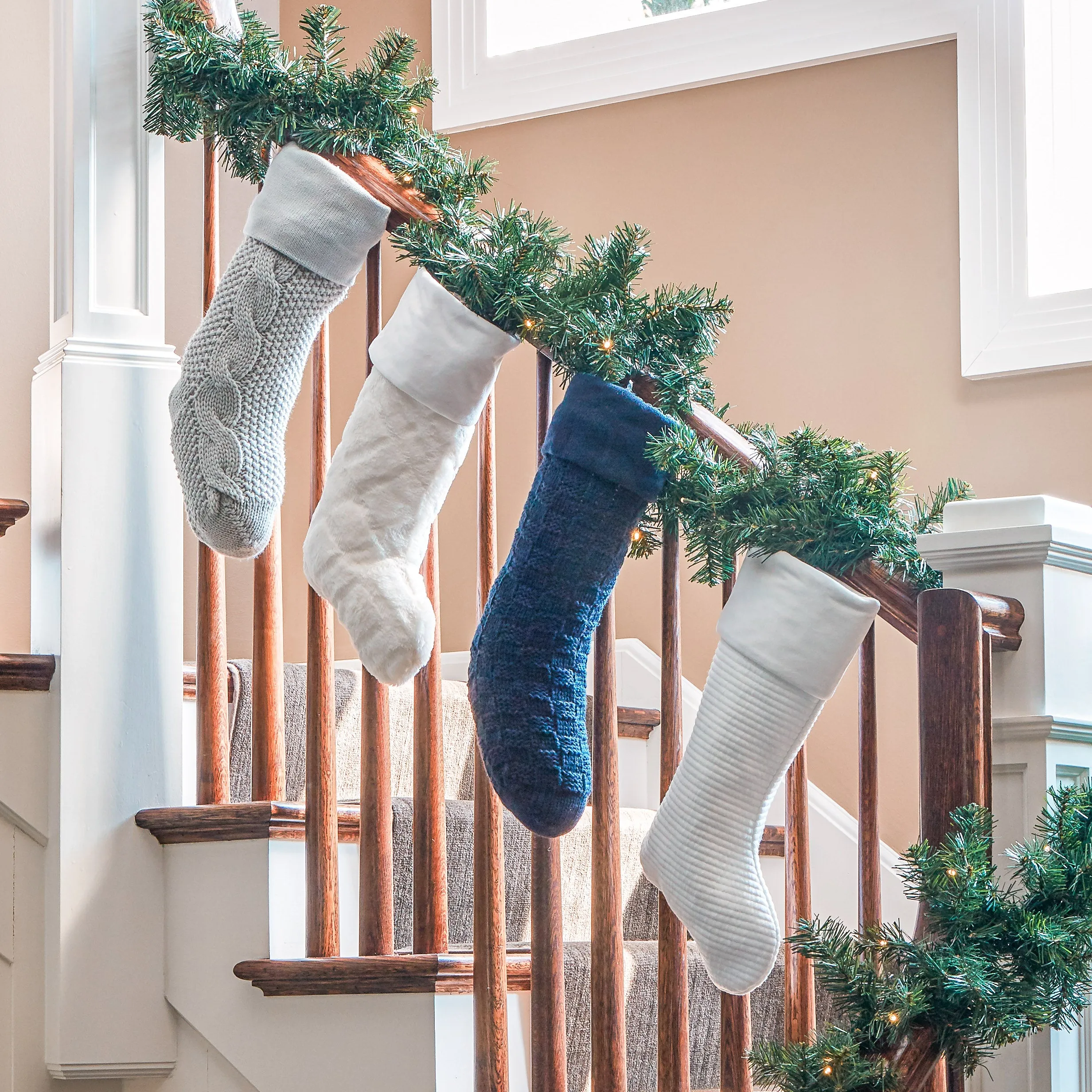 Chunky Cable Knit Christmas Stocking