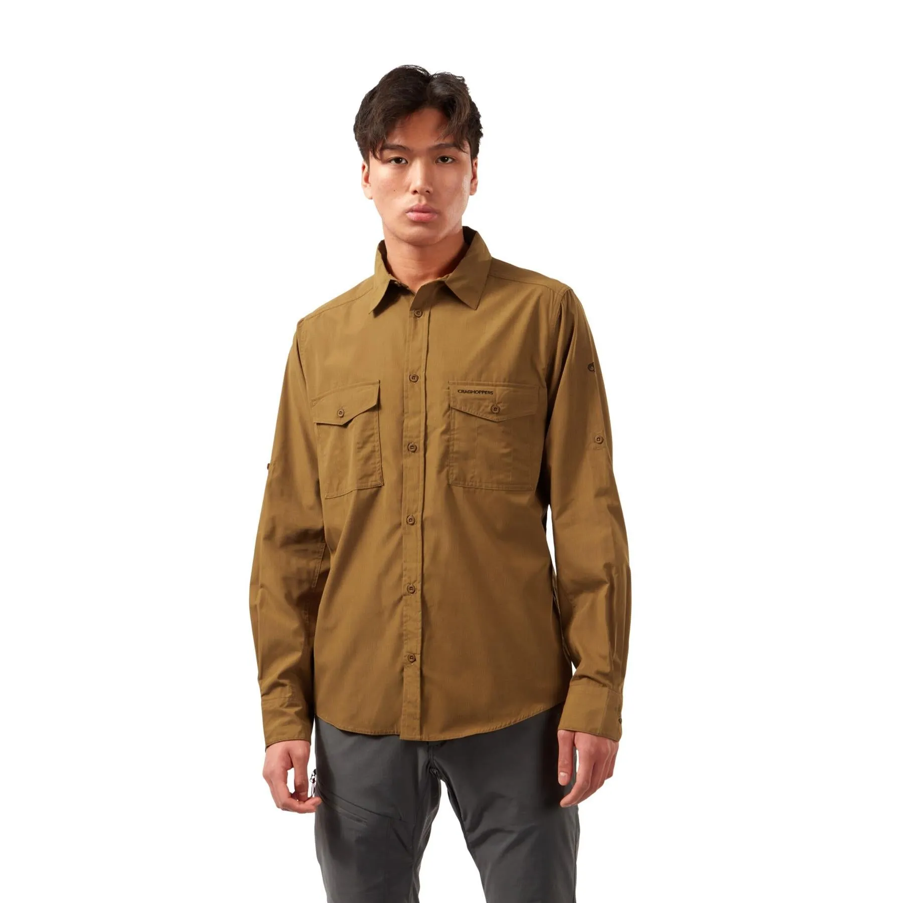 Craghoppers Mens New Kiwi Long Sleeved Shirt Walking Nosi Defence Travel