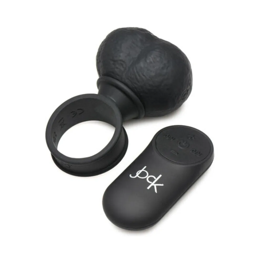 Curve Toys Jock 28X Vibrating Silicone Balls with Remote Control XL Black