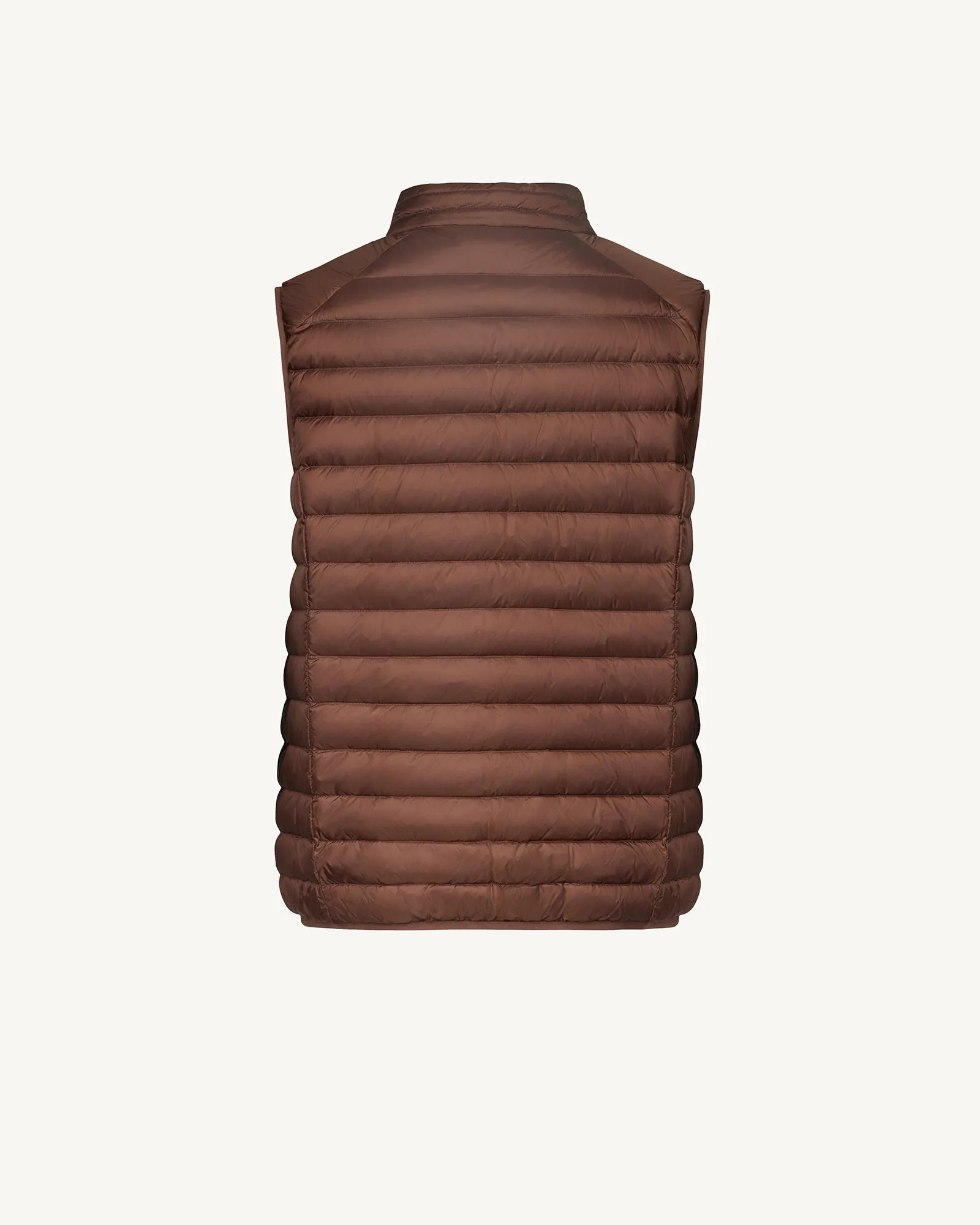 Dark chocolate Tom sleeveless puffer jacket