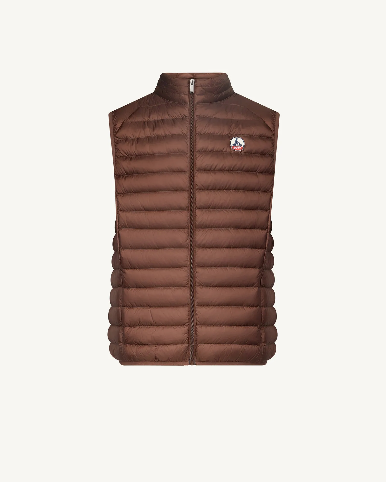 Dark chocolate Tom sleeveless puffer jacket