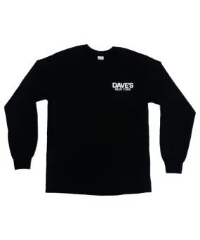 Dave’s New York Work Logo Long Sleeve T-Shirt - Black