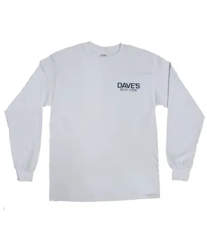 Dave’s New York Work Logo Long Sleeve T-Shirt - White