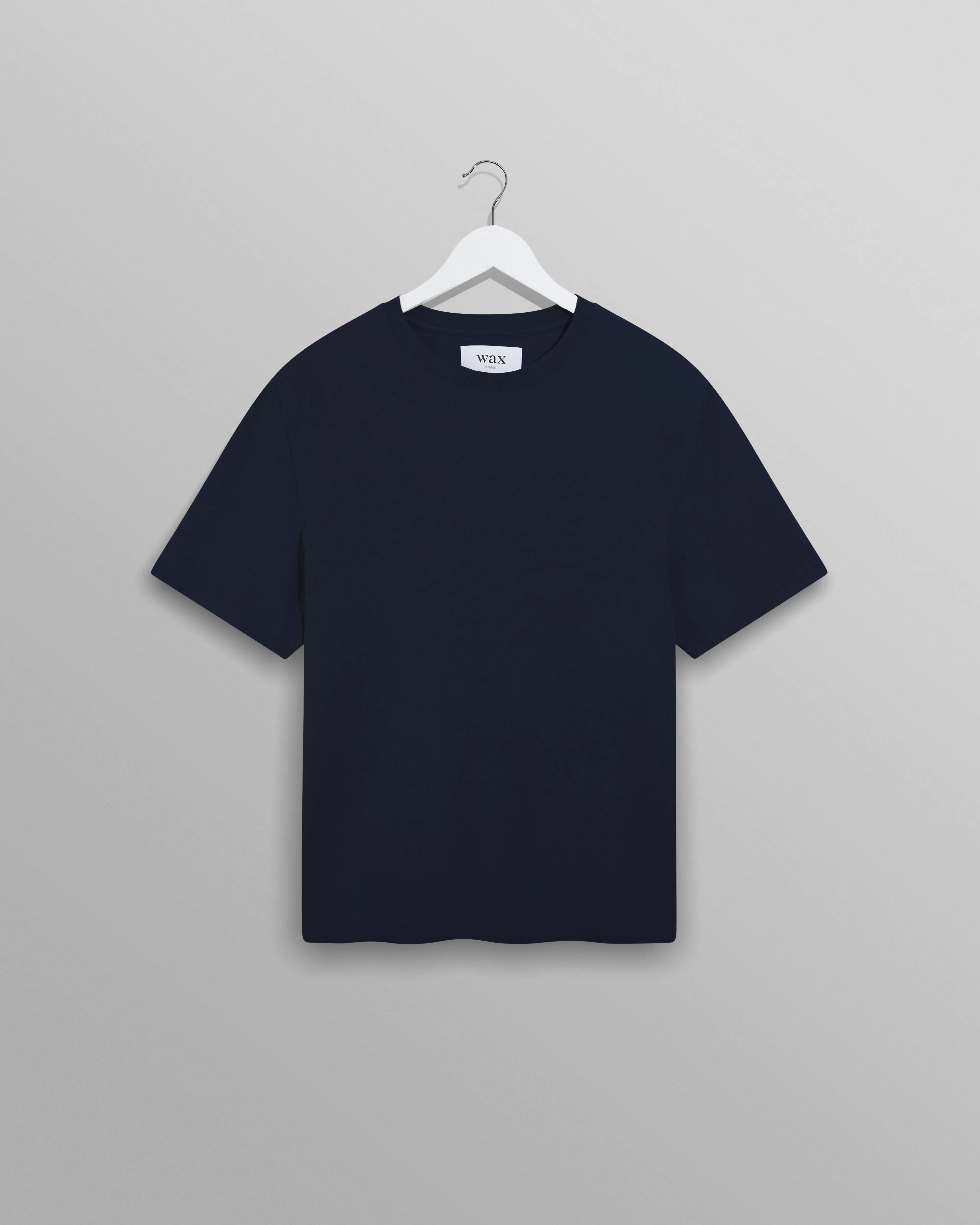 Dean - Navy Textured Organic Cotton T-Shirt