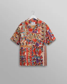 Didcot Shirt Red/Multi Abstract Tile