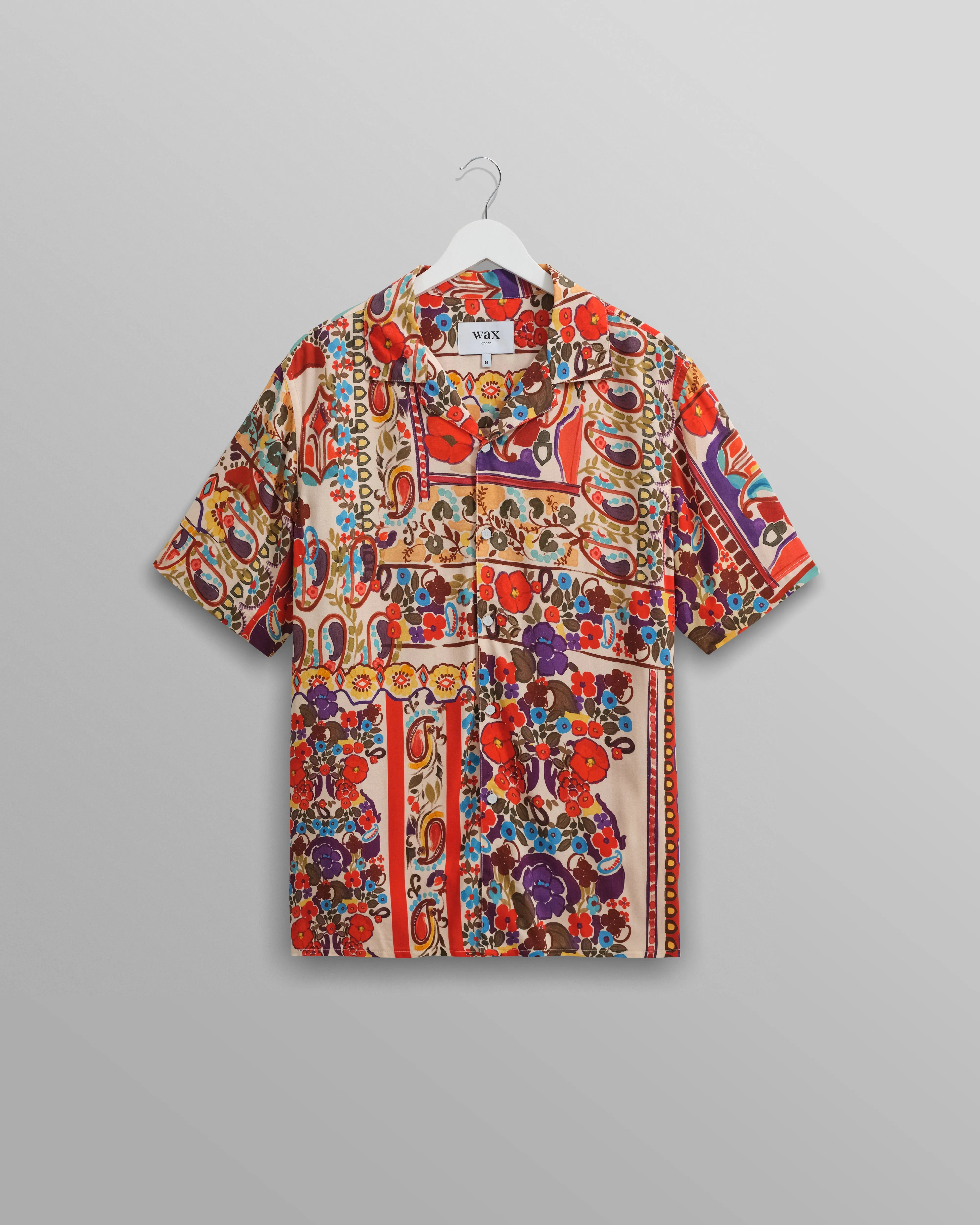 Didcot Shirt Red/Multi Abstract Tile