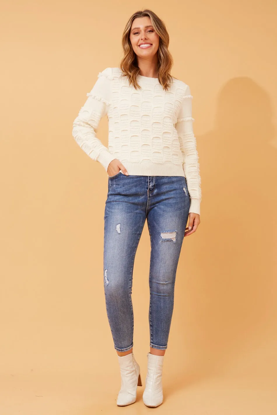 DREAM TEXTURED PATTERN KNIT JUMPER