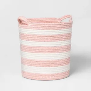 Extra Large Striped Coiled Kids' Rope Basket Rose Pink - Pillowfort