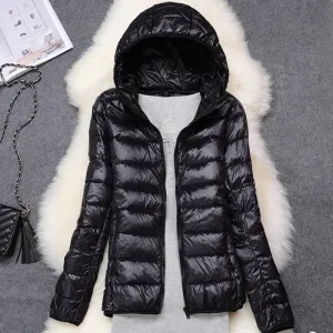 Female Ultra Lightweight Packable Hooded Down Coats