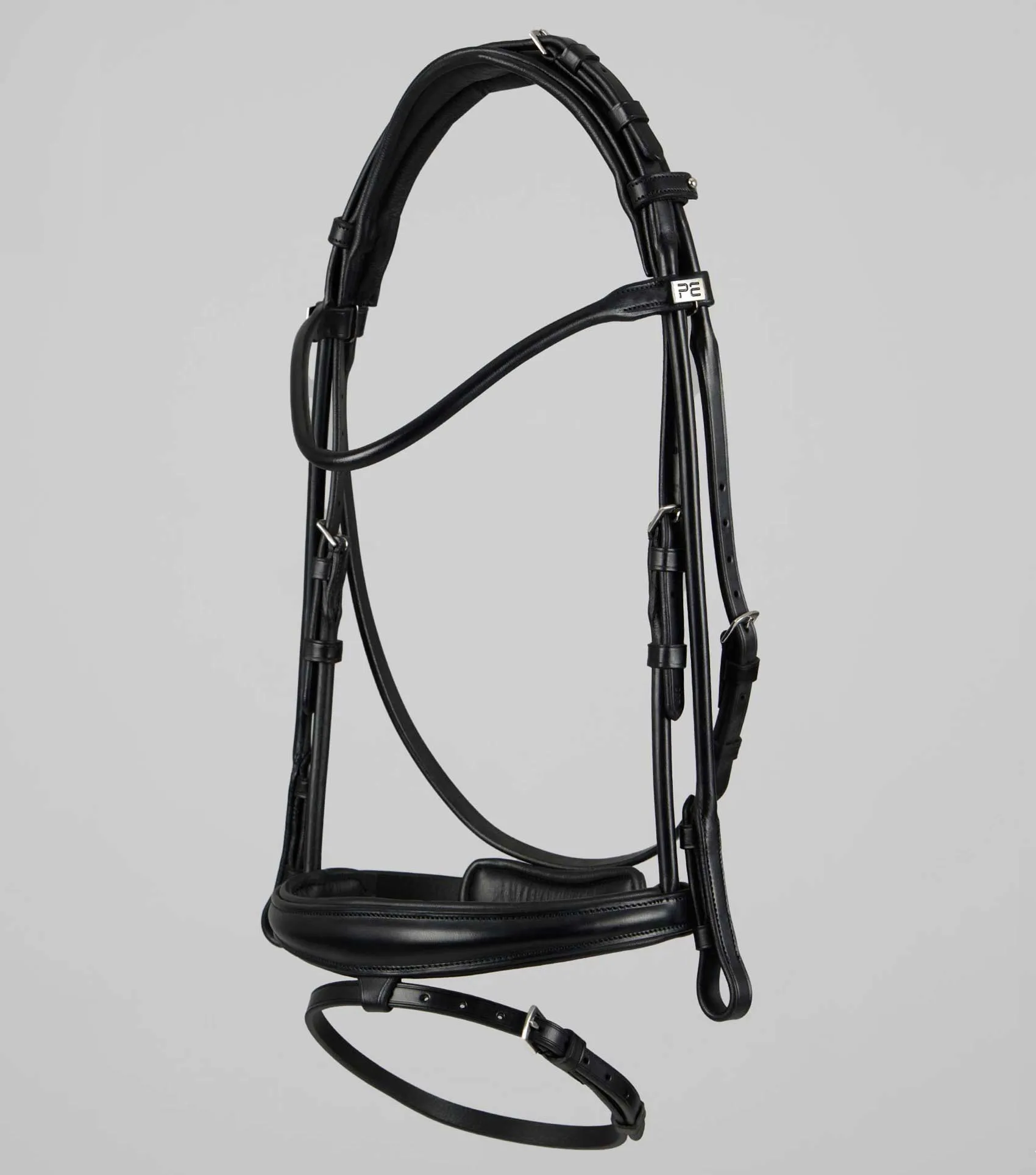 Finetti Rolled Leather Snaffle Bridle Black