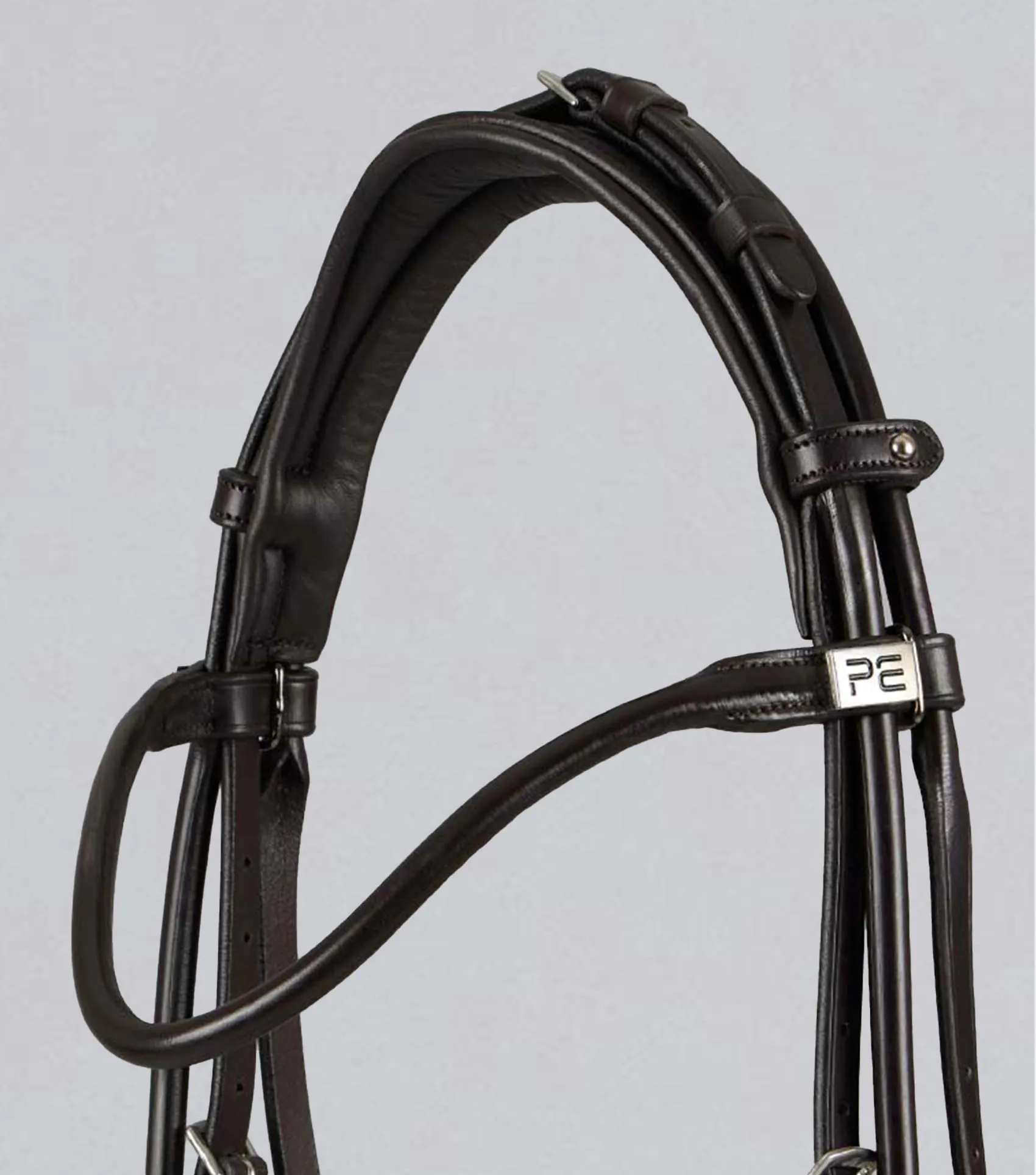 Finetti Rolled Leather Snaffle Bridle Brown