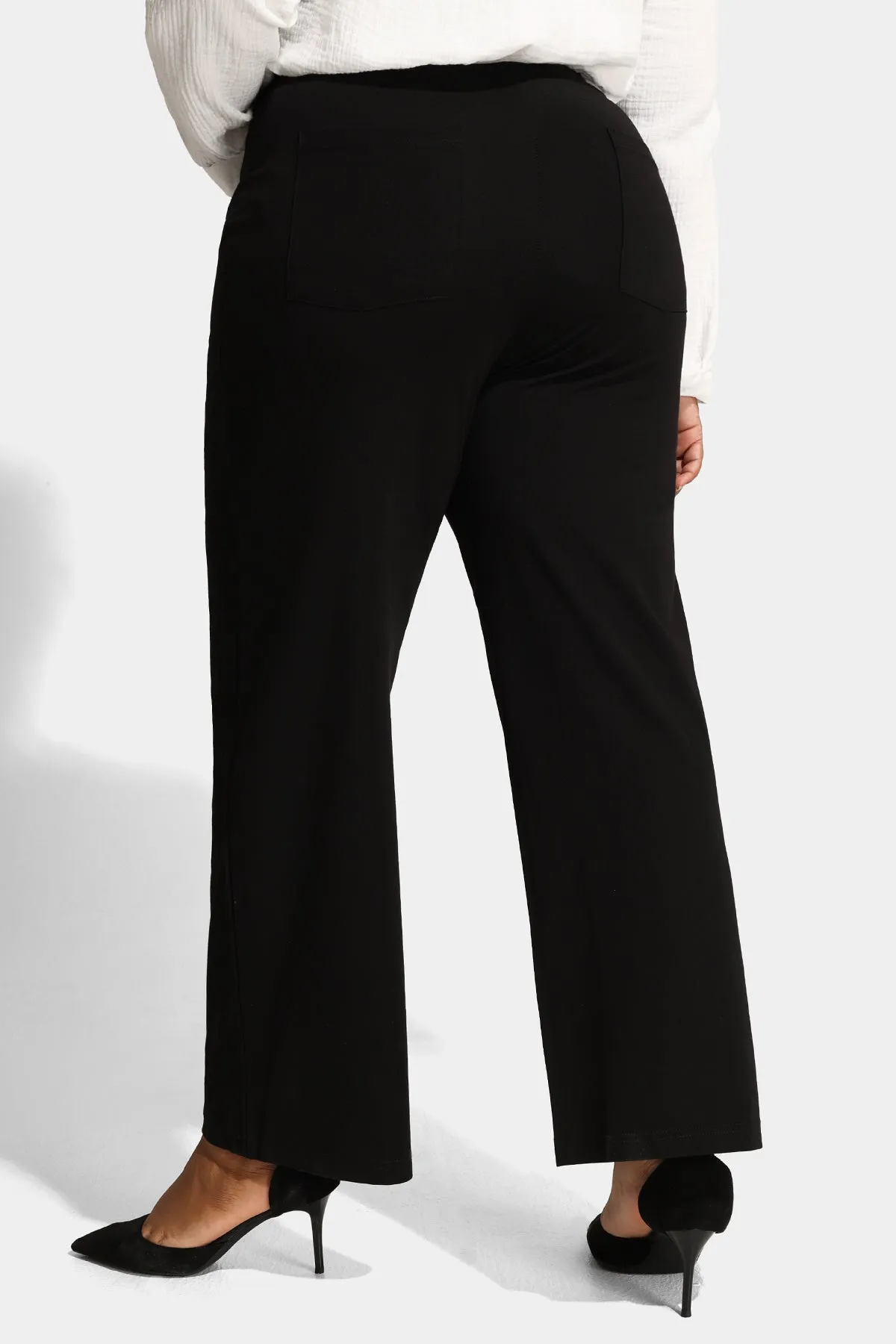 Flared Button Up Pocket Wide Leg Pants