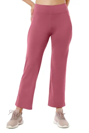 Flaunt Flared High Rise Travel Pants - Heather Rose