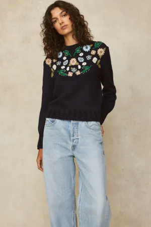 Floral Embroidered Sweater