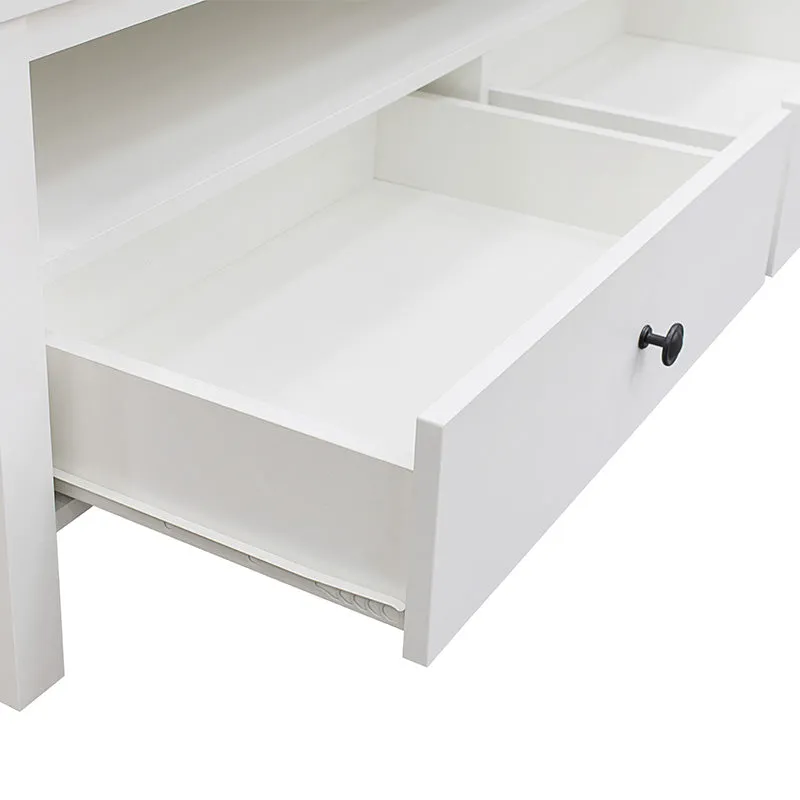 Floriana White 121cm Coffee Table with 2 Drawers