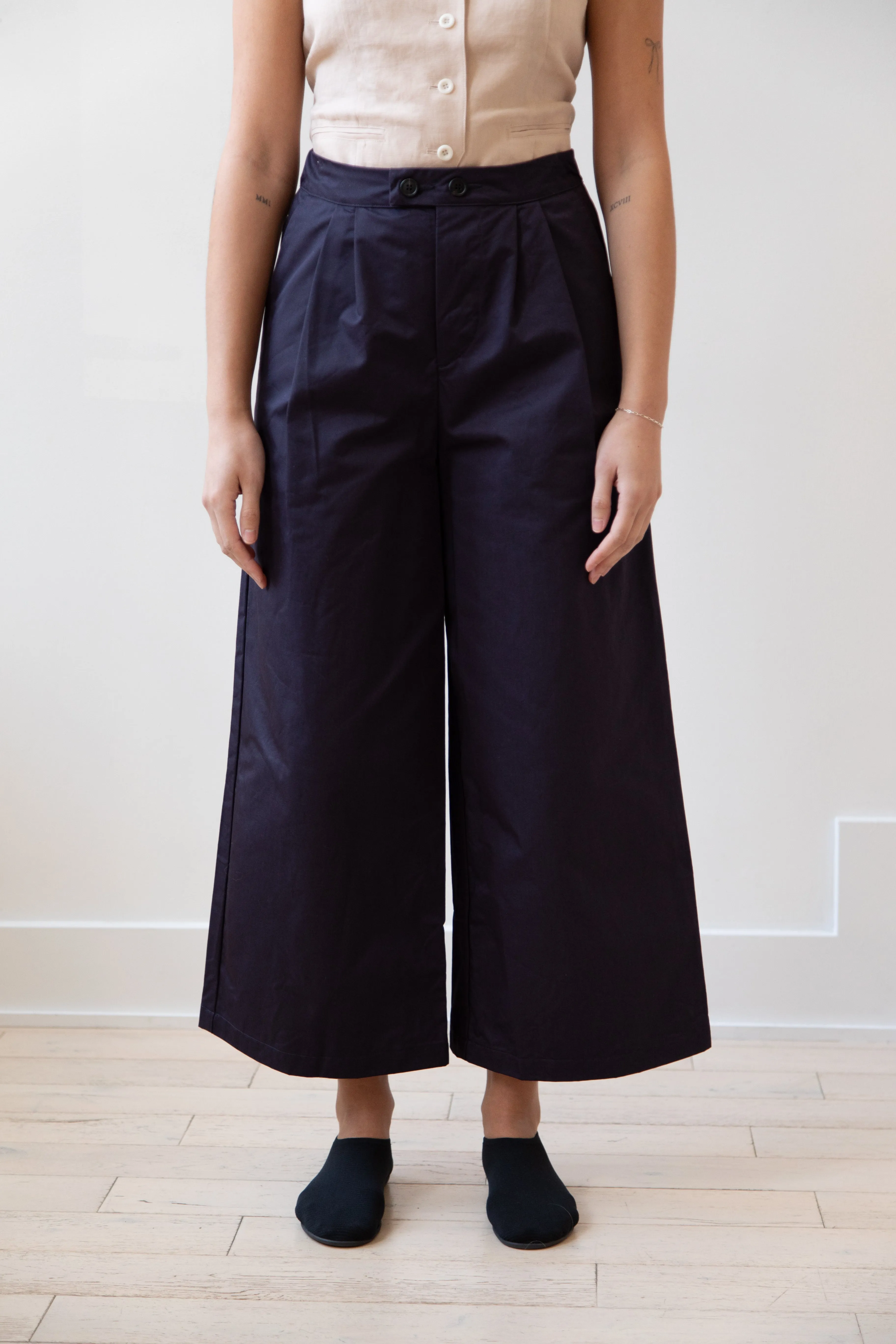 Gallego Desportes | Chino Pants in Navy Gabardine