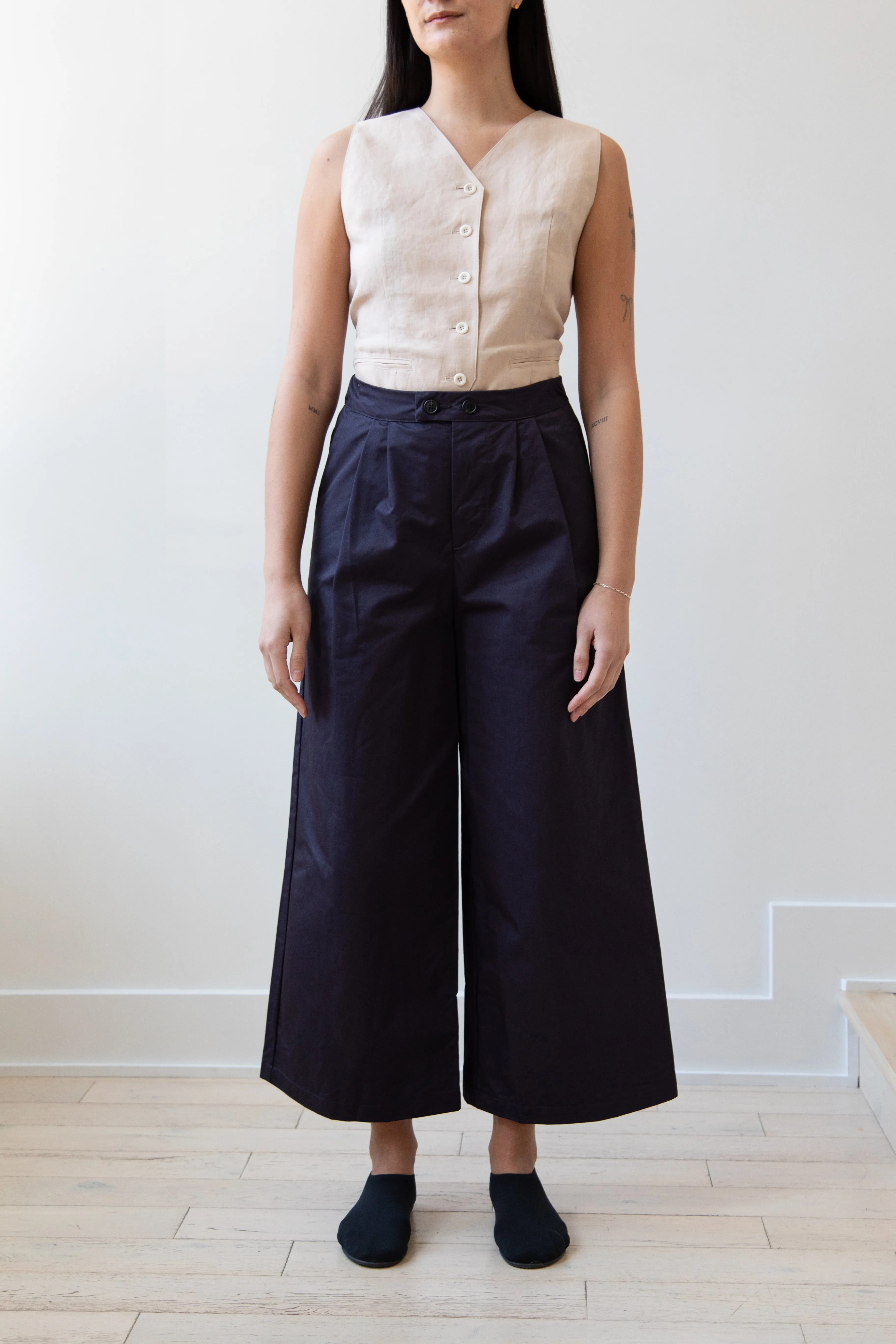 Gallego Desportes | Chino Pants in Navy Gabardine