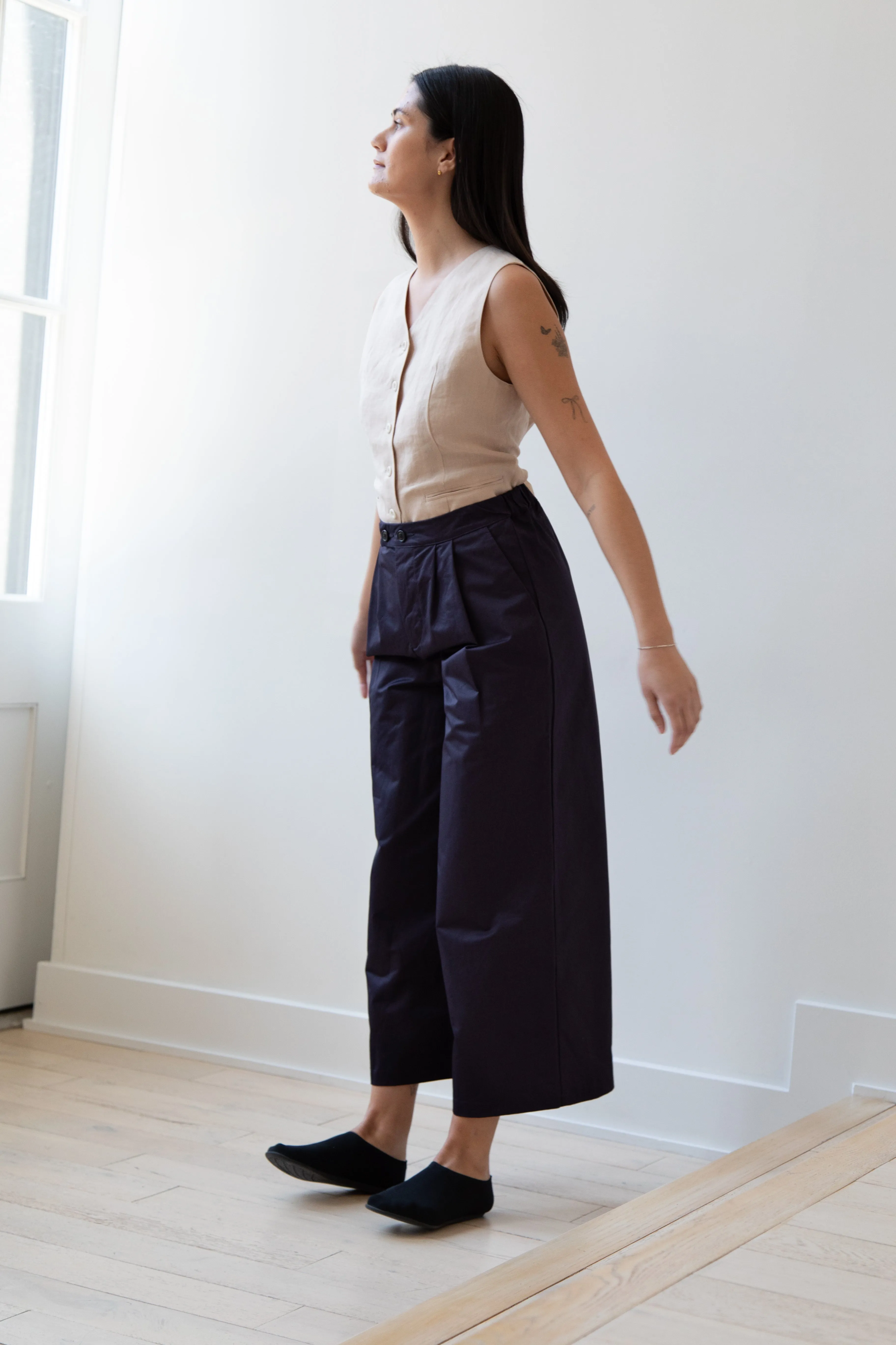 Gallego Desportes | Chino Pants in Navy Gabardine