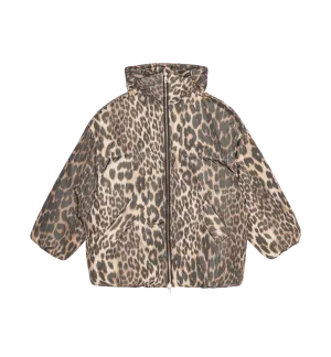 GANNI Leopard Puffer Jacket