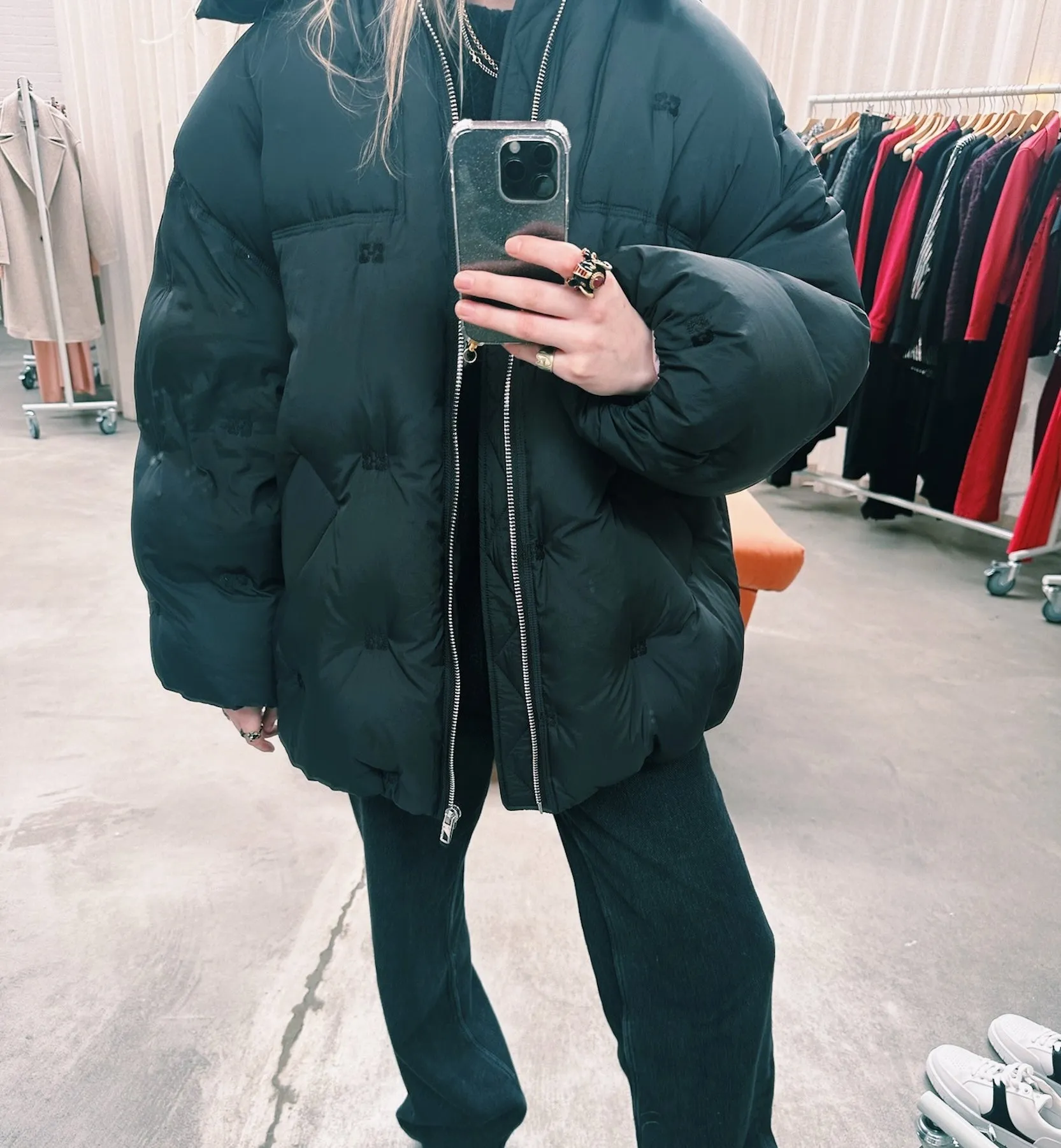 GANNI Midi Puffer Jacket