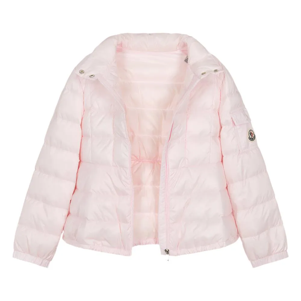 Girls Moncler Pink Aminia Down Puffer Jacket