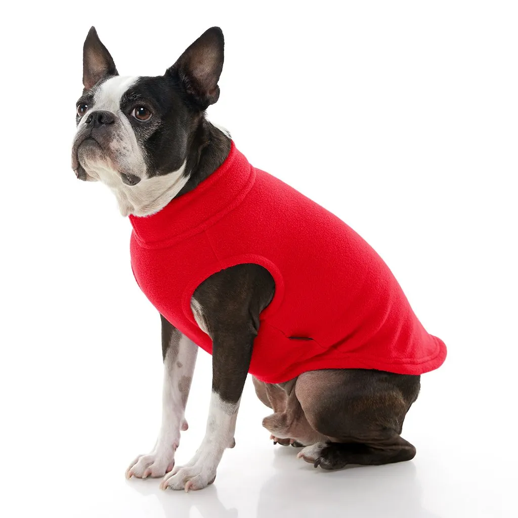 Gooby Stretch Fleece Dog Vest Red