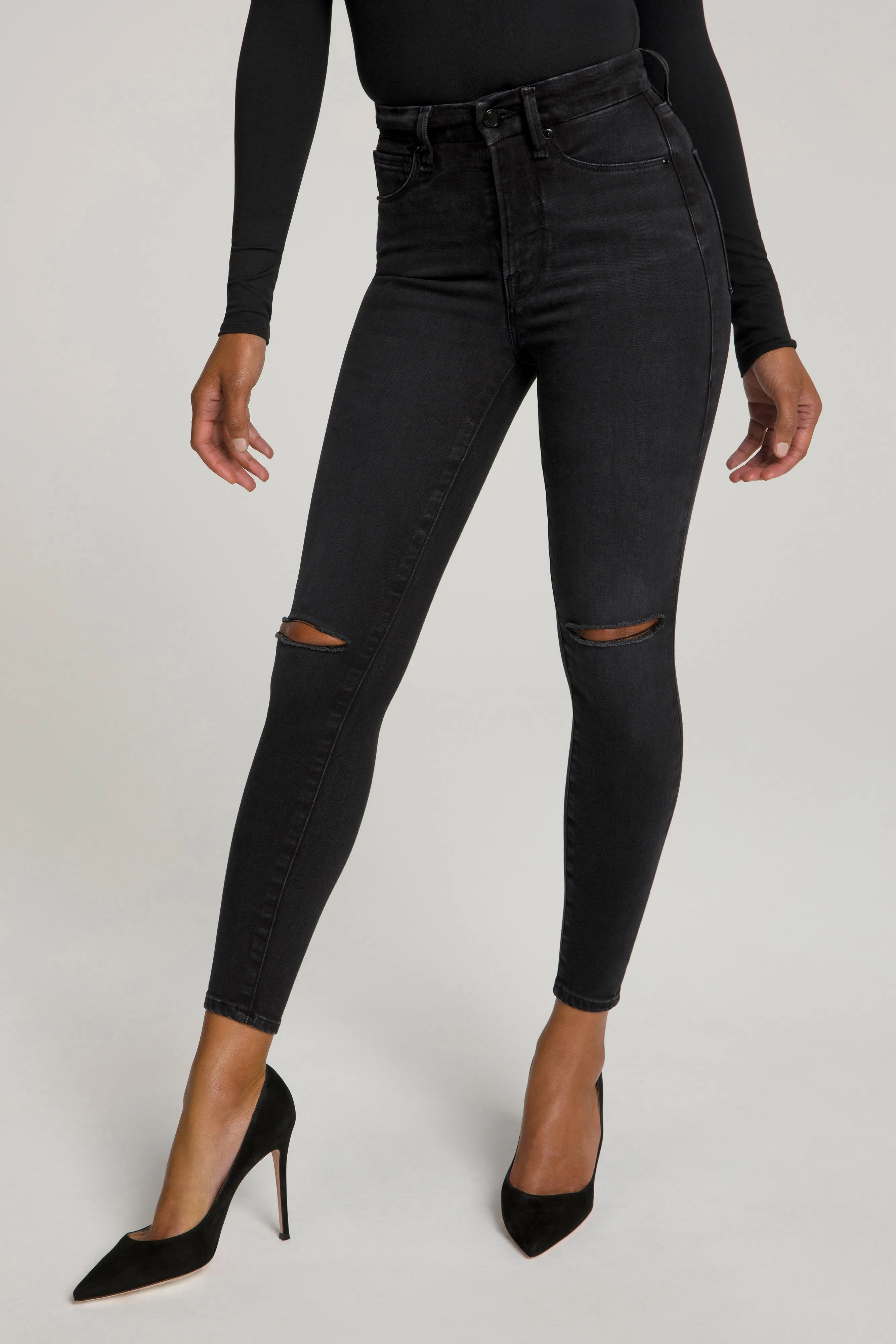 GOOD WAIST CROP | BLACK111