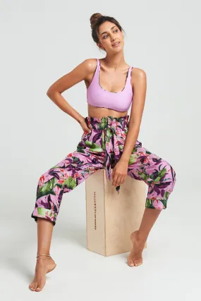 Hawaiian Lily Paper Bag Pants