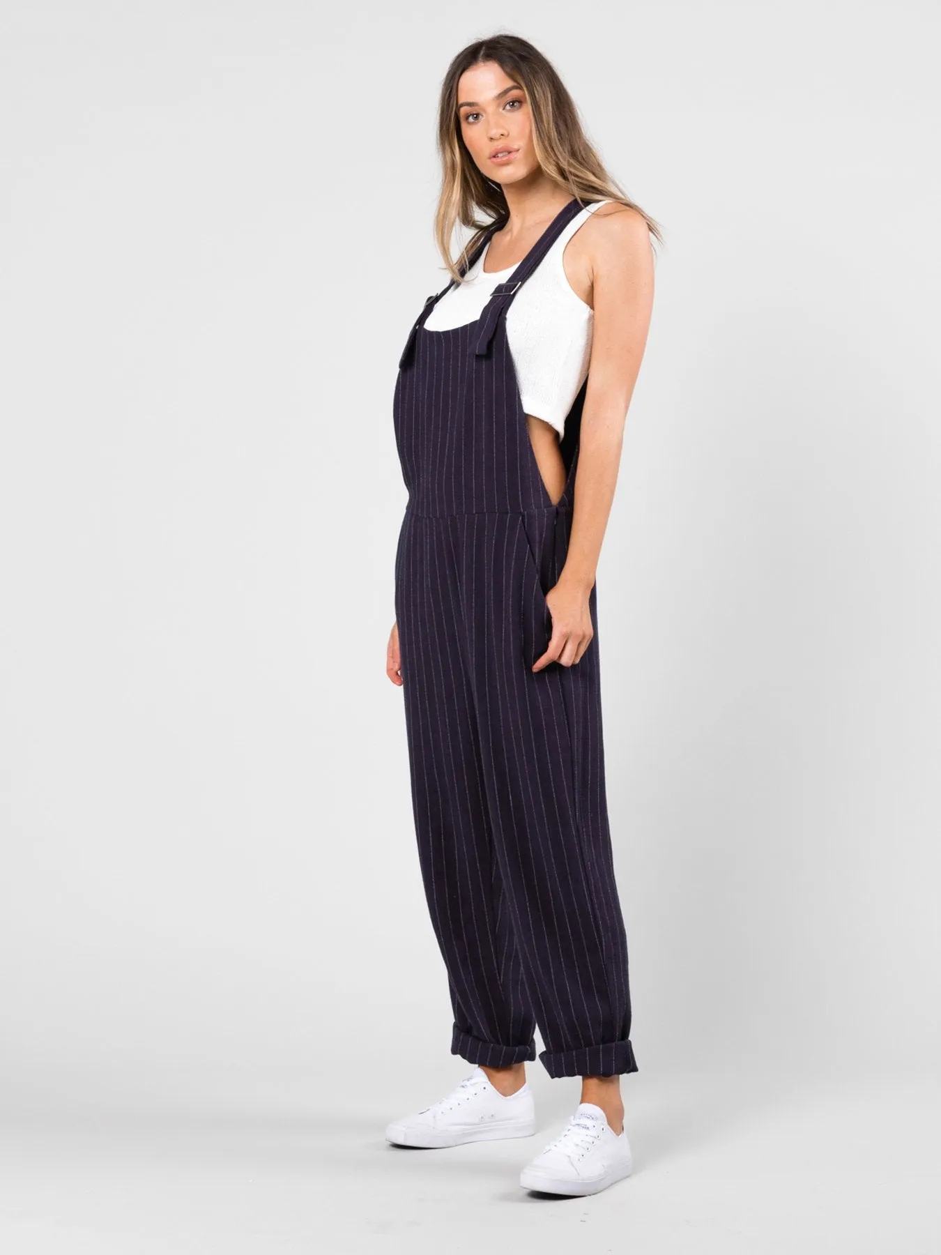 Heartbreaker Stripe Overall - Blue Nights