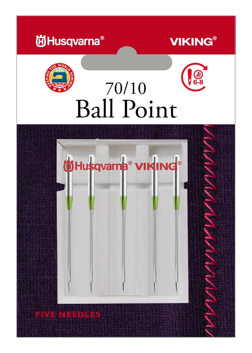 HUSQVARNA® VIKING® Ball Point Needles Size 70/10 5-Pack