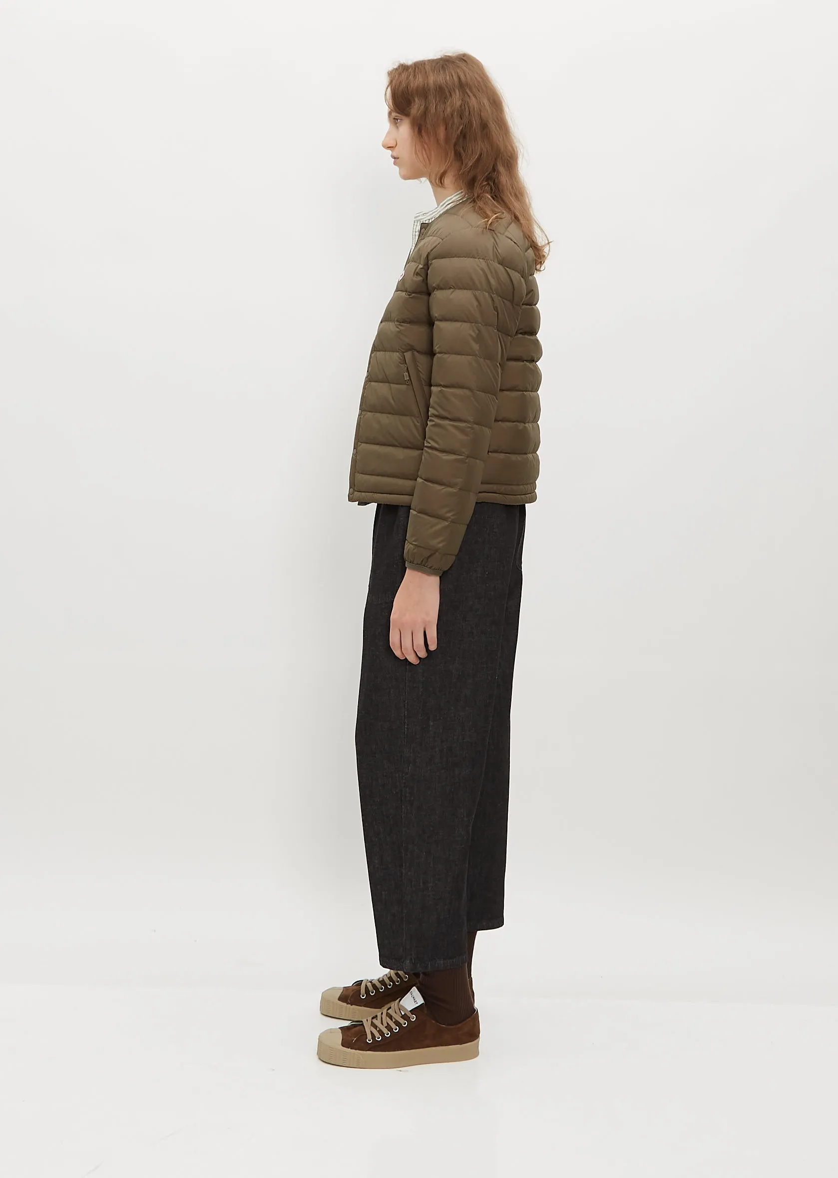 Inner Down Crewneck Jacket — Olive