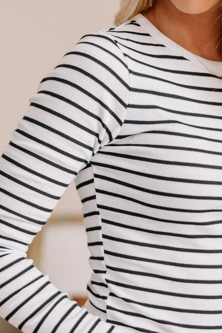 Inspire Me Striped Knit Top