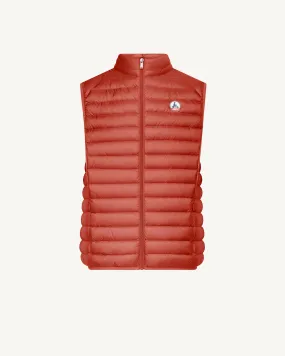 Intense rust Tom sleeveless puffer jacket