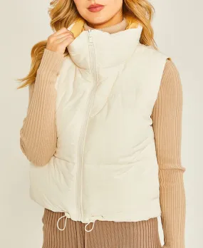 Ivory/Yellow Reversible Vest