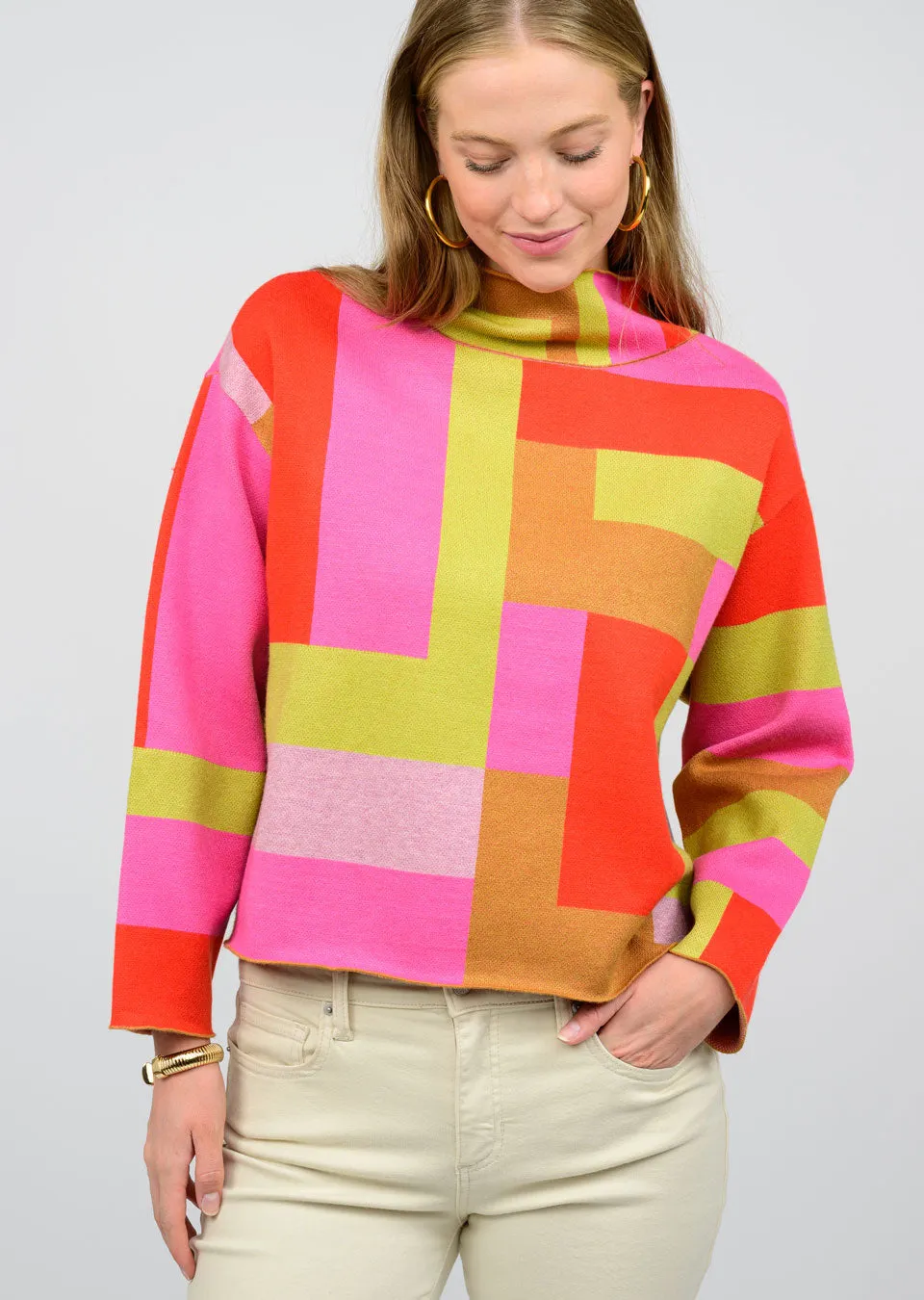 Ivy Jane 940007 Color Block Sweater