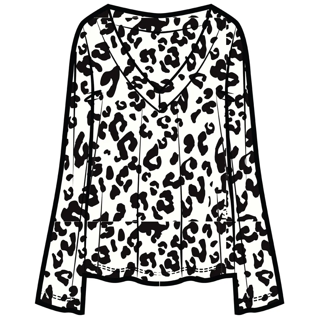 Jamie Leopard Print Sleep Shirt | Ivory